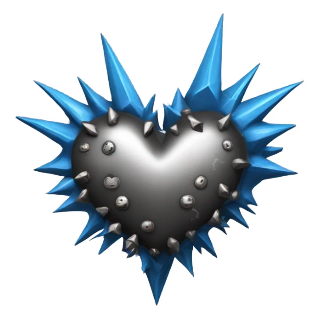 Heart punk sticker