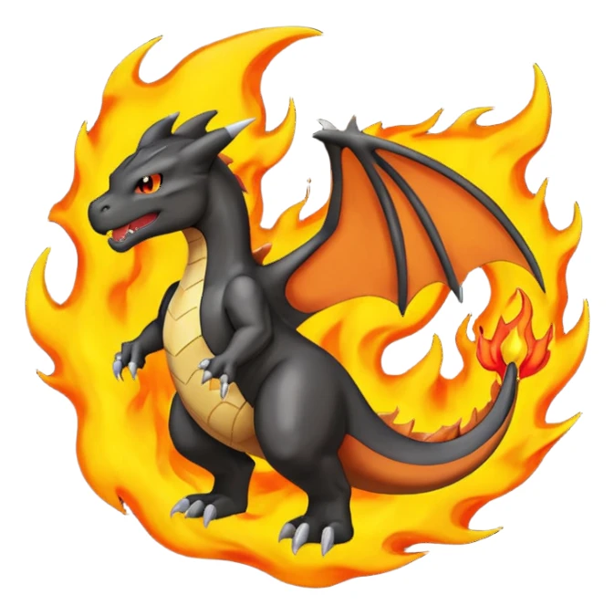 Charizard black sticker
