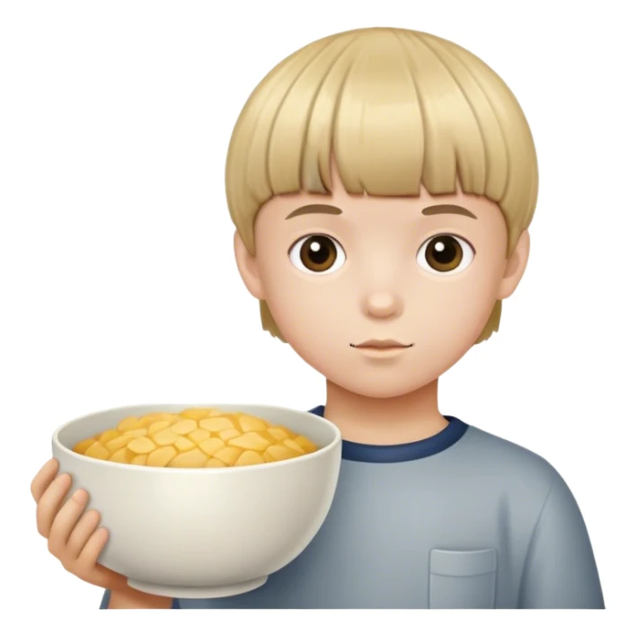 kid with a bowl cut sticker