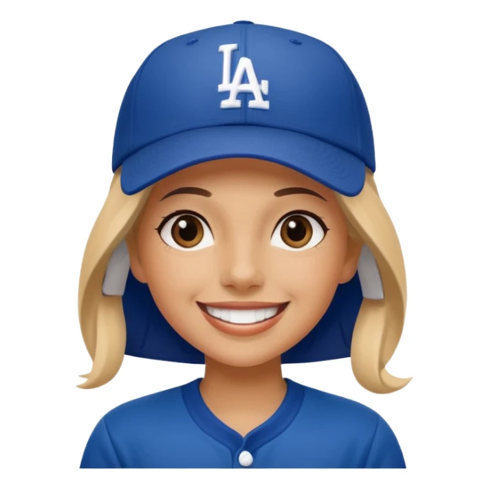Girl at los Angeles dodgers game sticker