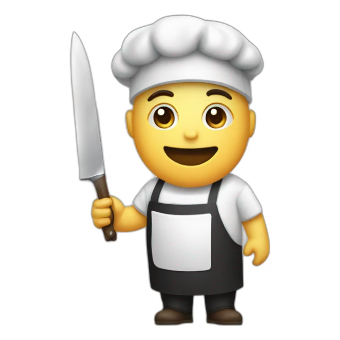 butcher with knife sticker