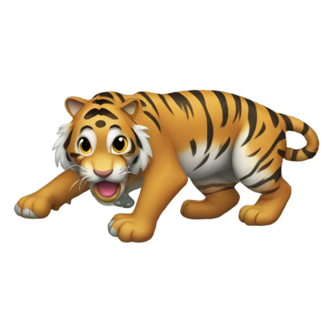 tiger drinking sticker