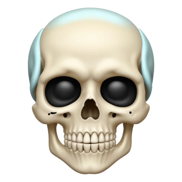 skull shushing gesture sticker