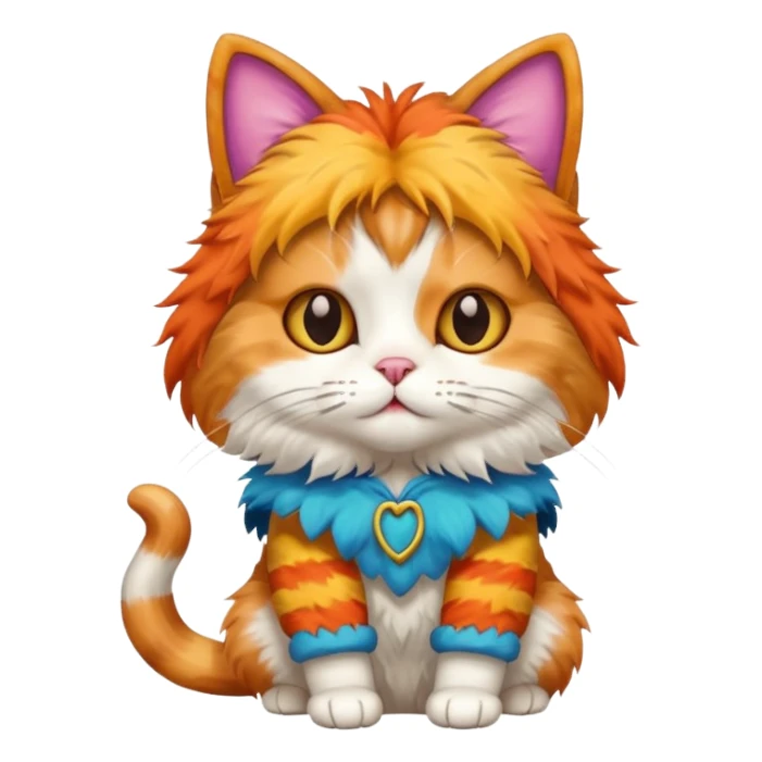  cat with funny costume sticker