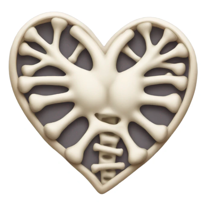  Heart shaped bones  sticker