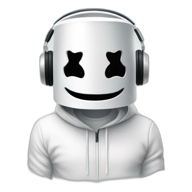 dj marshmello with headphones sticker