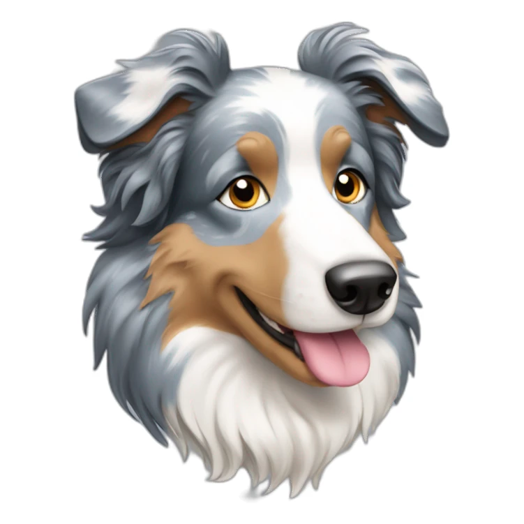 Blue merle collie dog sticker