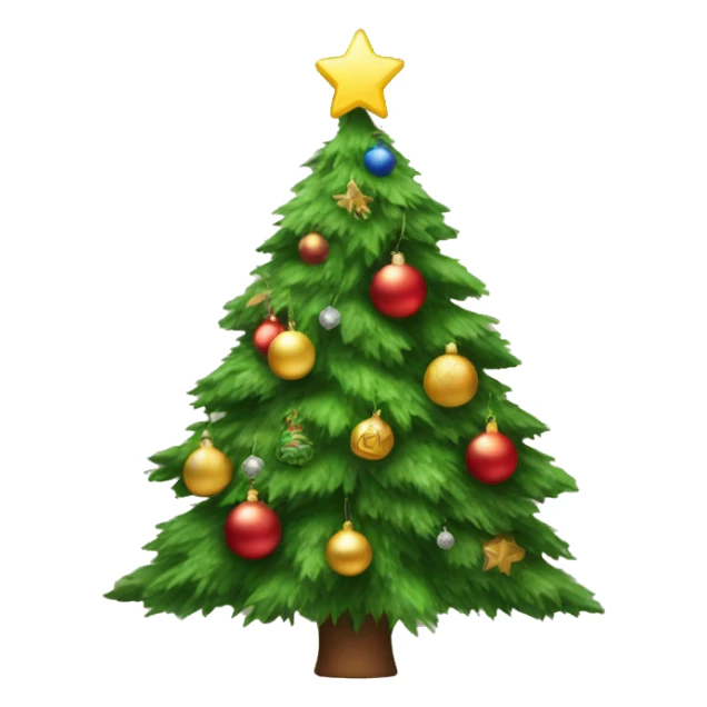 christmas tree with ornaments sticker