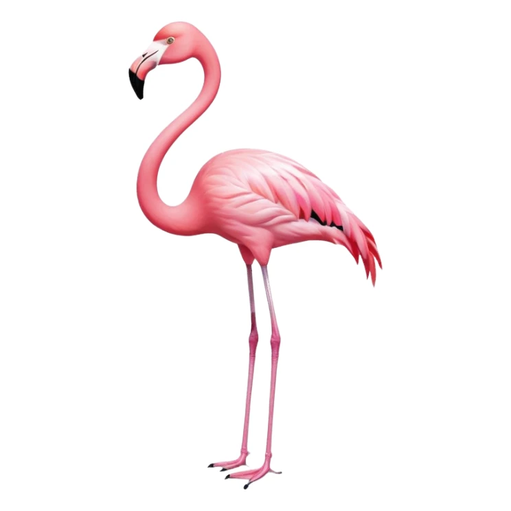 flamingo balancing on one leg sticker