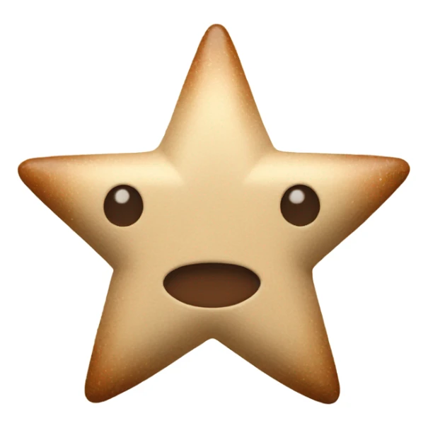 beige star with brown bow sticker
