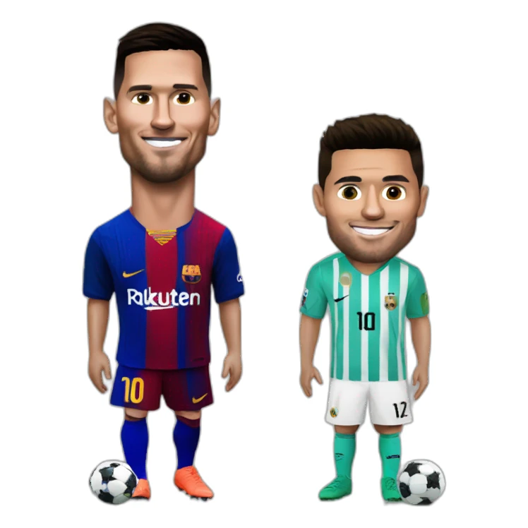 messi on ronaldo sticker