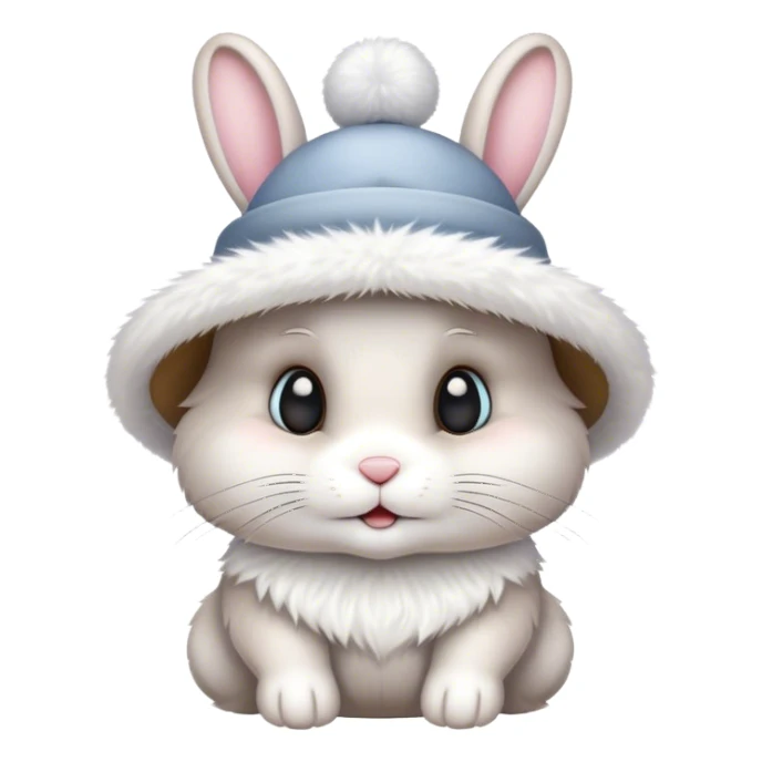 bunny in a hat sticker