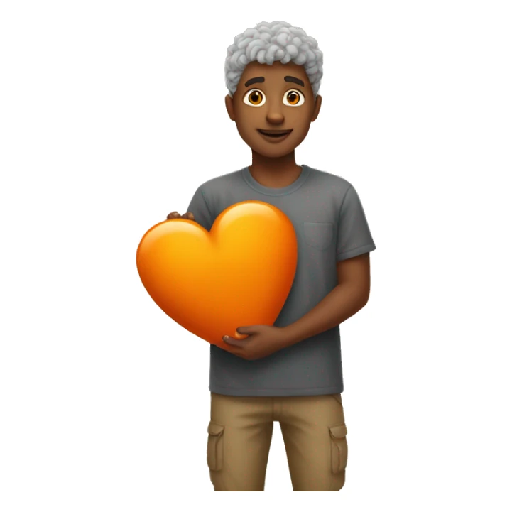 Big Beautiful Orange Heart sticker