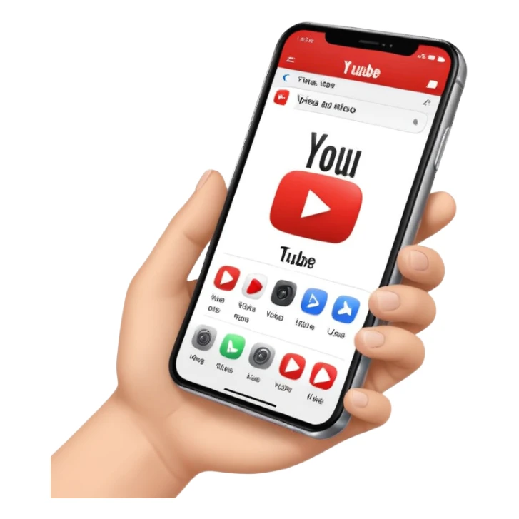 iPhone on YouTube app with viral video sticker