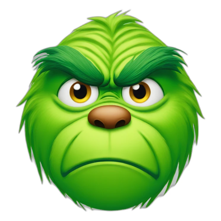 grinch-face sticker