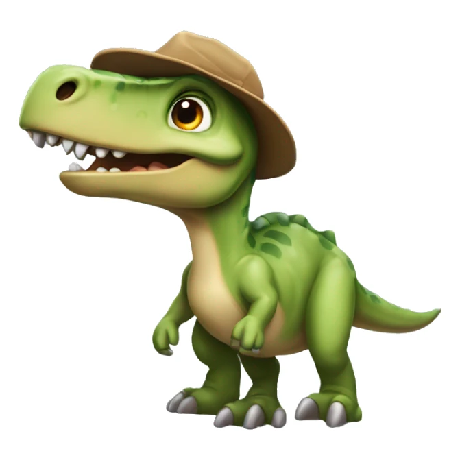 dinozaur z czapka sticker