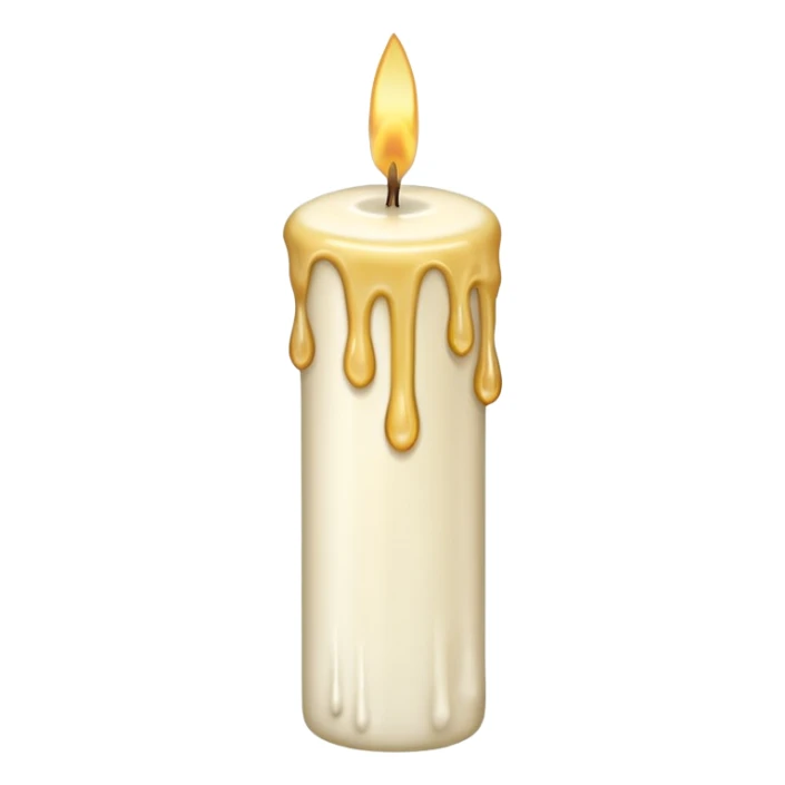 Thin and long Candle dripping wax  sticker