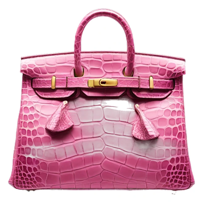 Birkin crocodile leather pink  sticker
