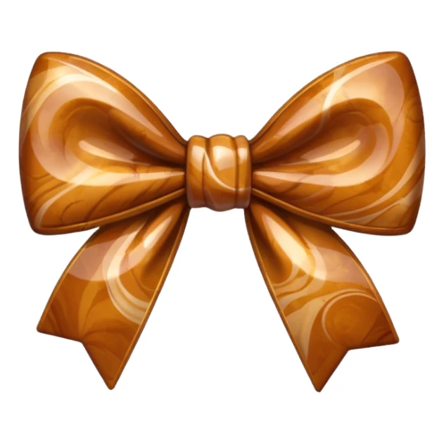 marble brown bow sticker
