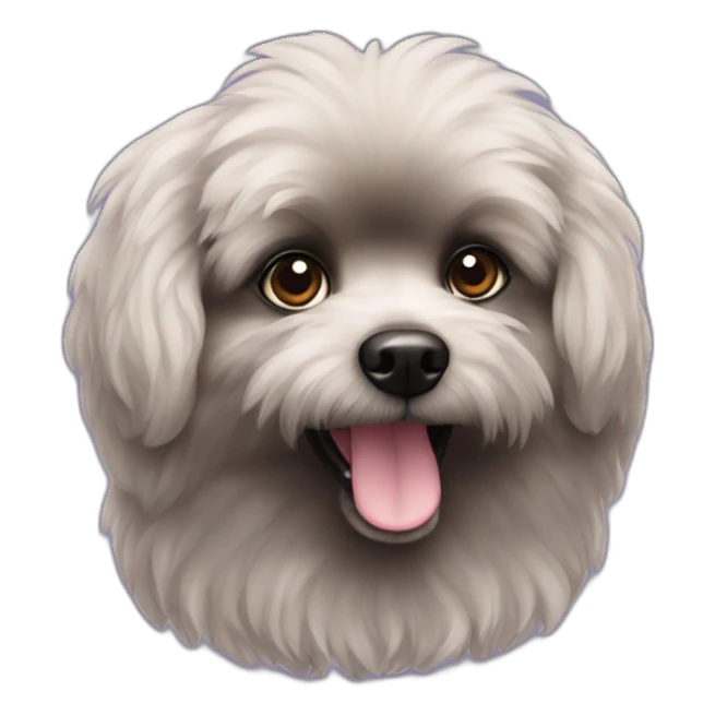 Black Pomeranian poodle sticker