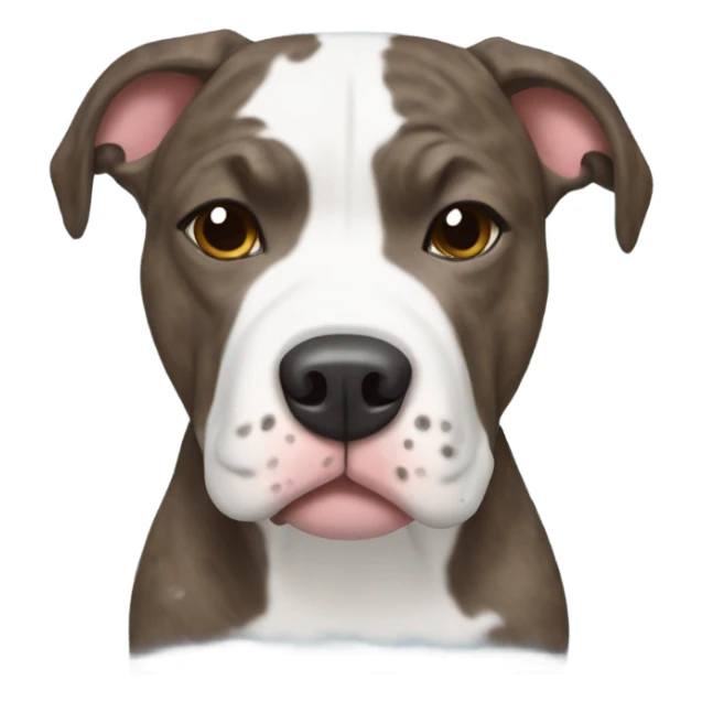 Brindle pitbull with snowfall sticker