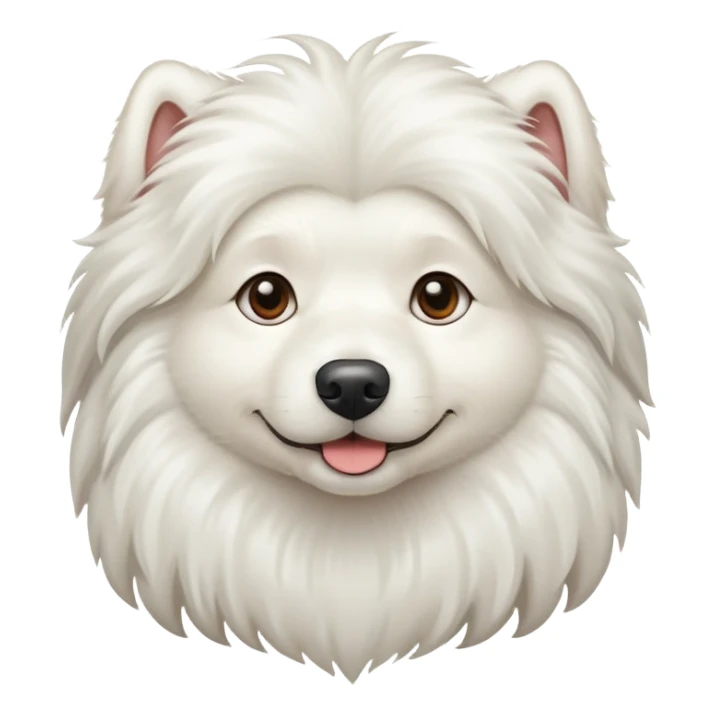 White long-haired dog sticker