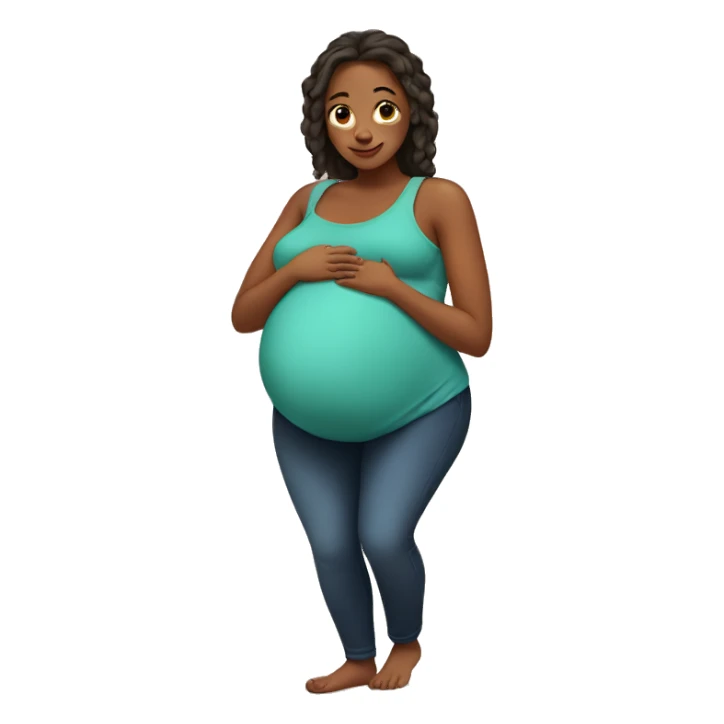 pregnant with big belly sticker