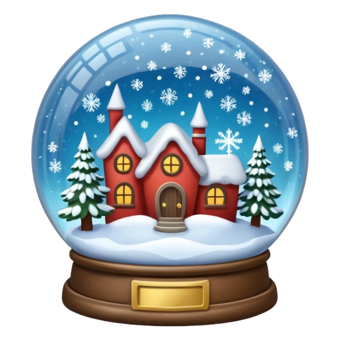 snow globe winter fantasy sticker