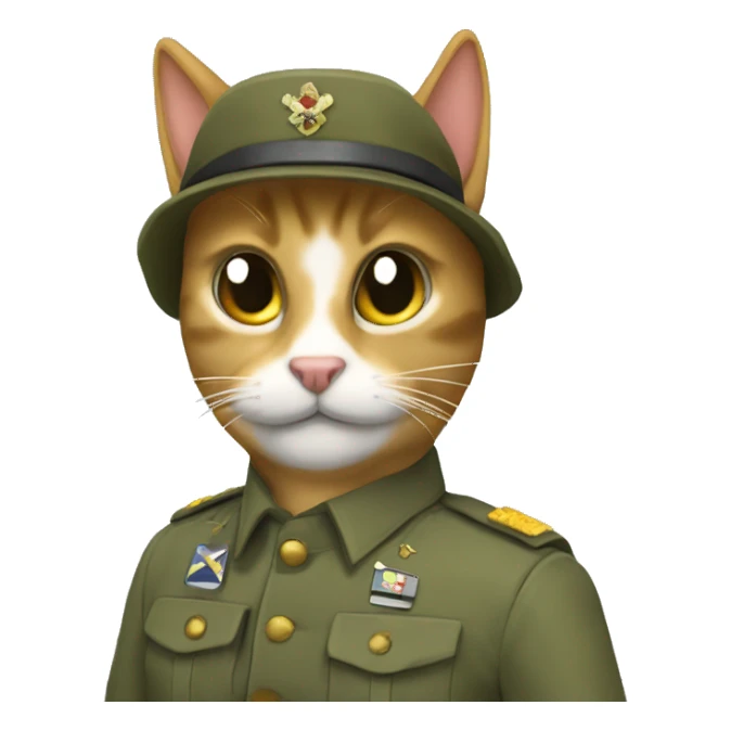 gato soldado sticker