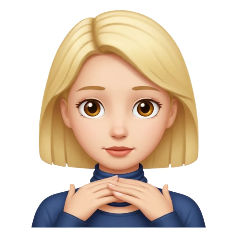 Girl with hands around her neck sticker