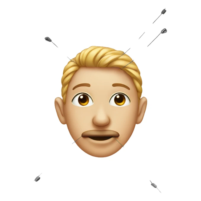 human's nose on a thread sticker