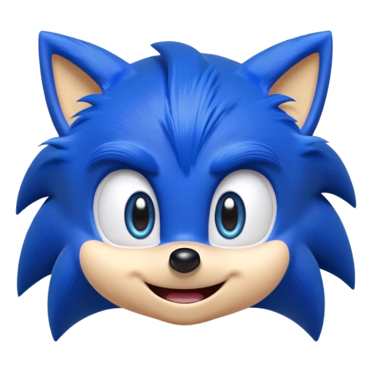 Sonic with a happy face sticker