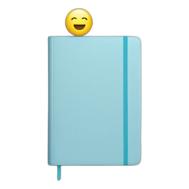 couverture agenda bleu clair uni sticker