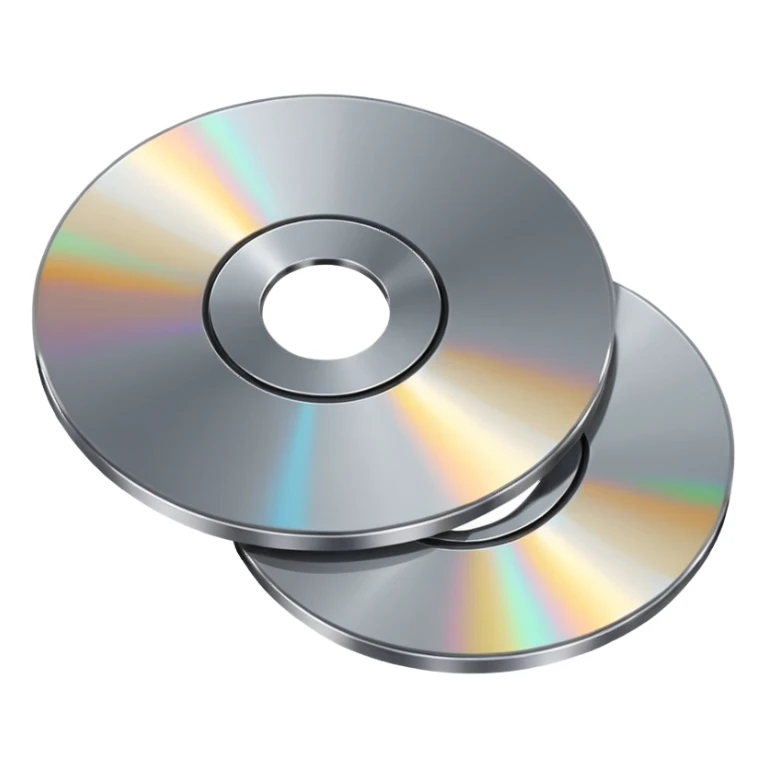 two metal computer disks sticker