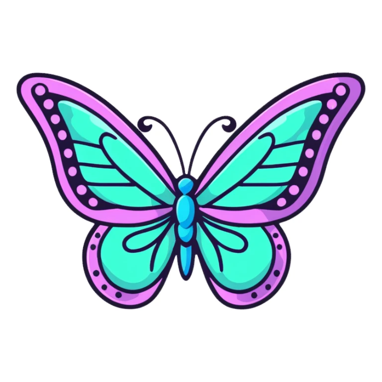 aesthetic butterfly with sparkles sticker