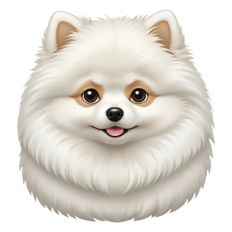 White furry pomeranian  sticker