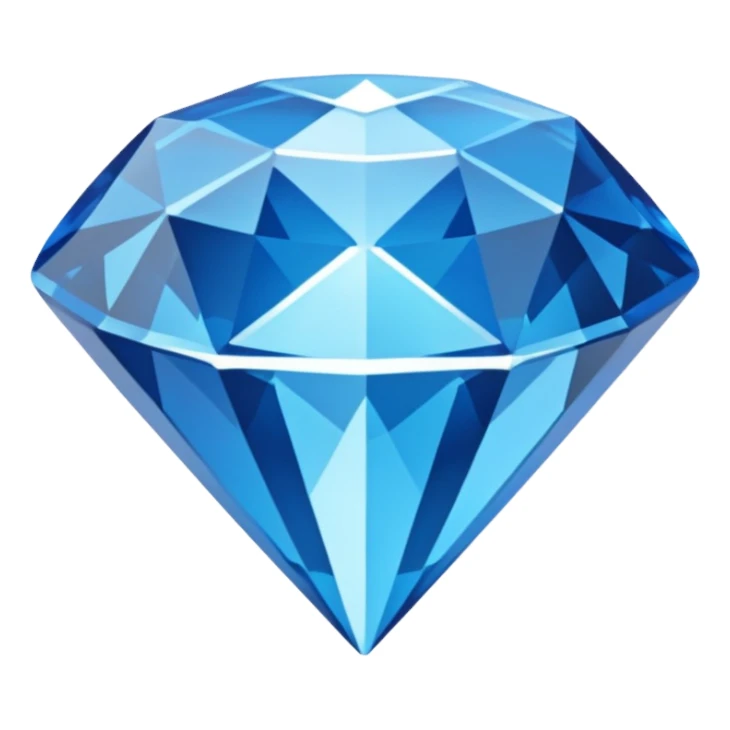 blue diamond, diamond gem shape, realistic sticker