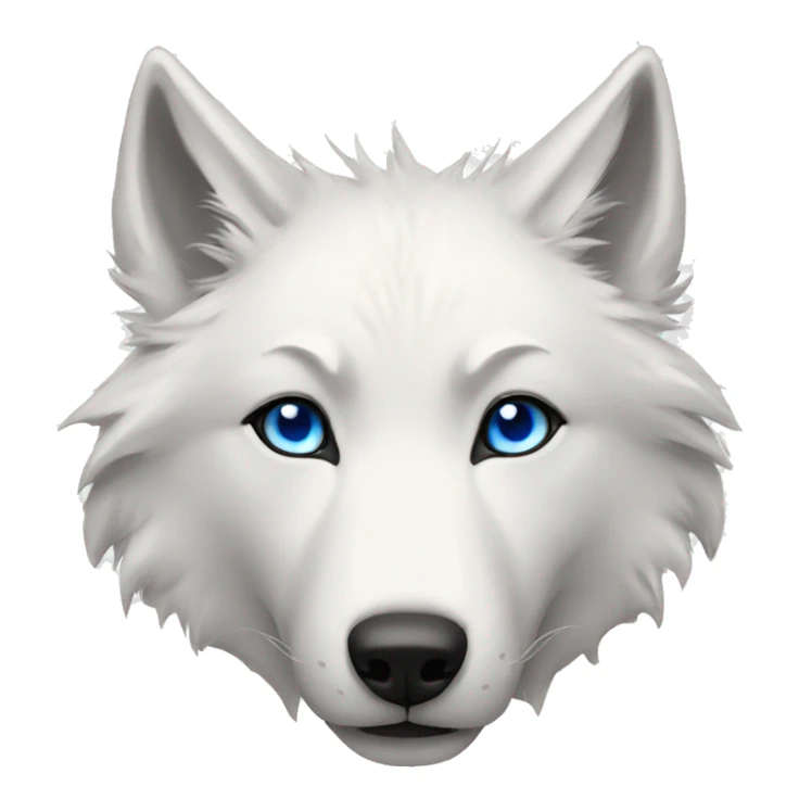 White wolf with blue eyes sticker