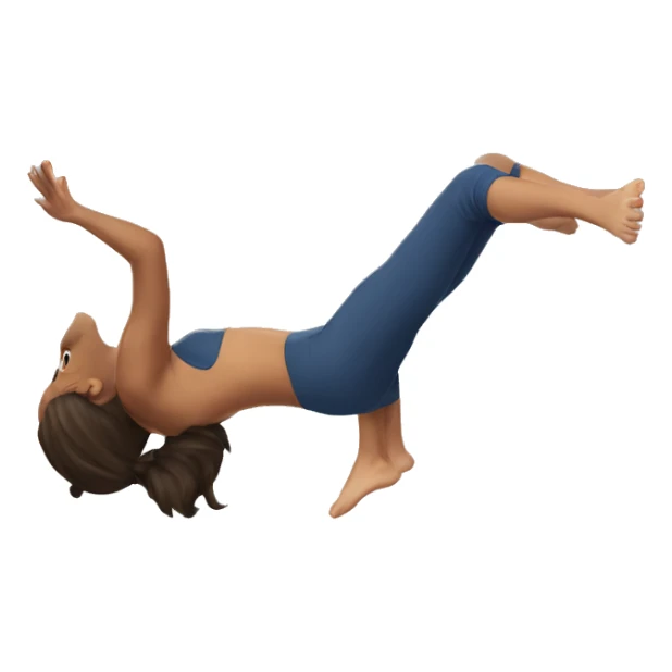 Woman backflip sticker