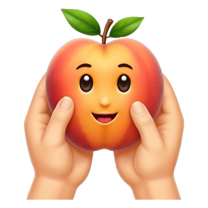 Fingers in peach sticker