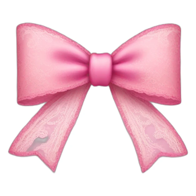 pink bow with lace sticker