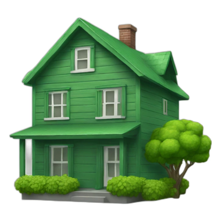 house box green sticker