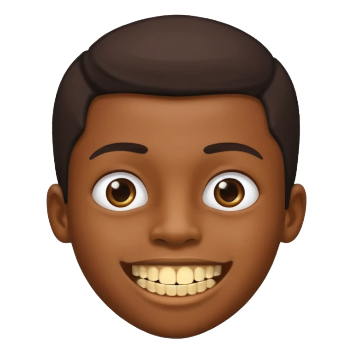 Garoto negro com black com dente de ouro sticker