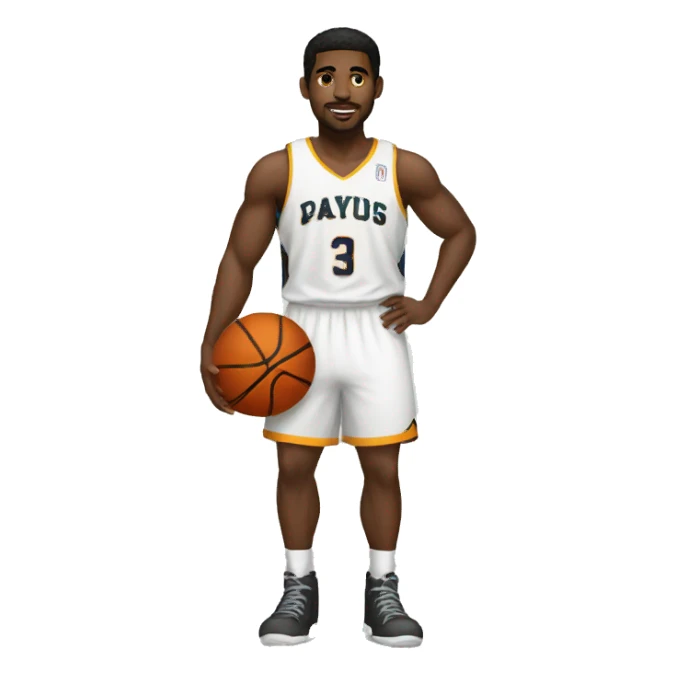 black basketball player sticker