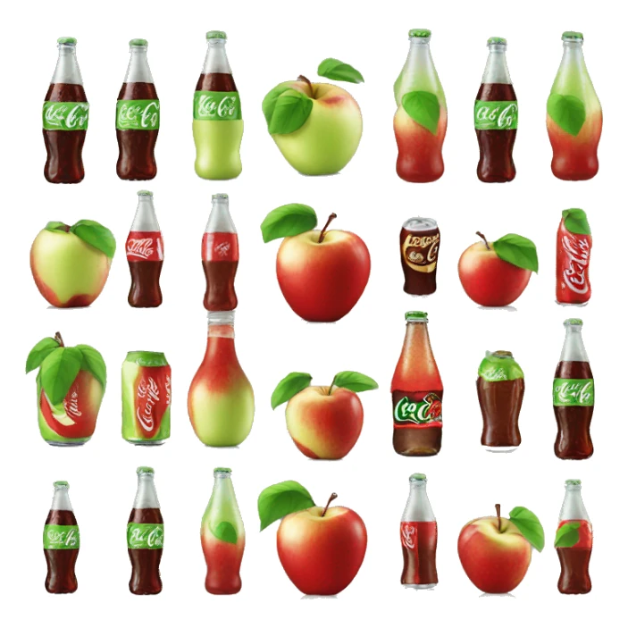 apple flavoured coca cola sticker