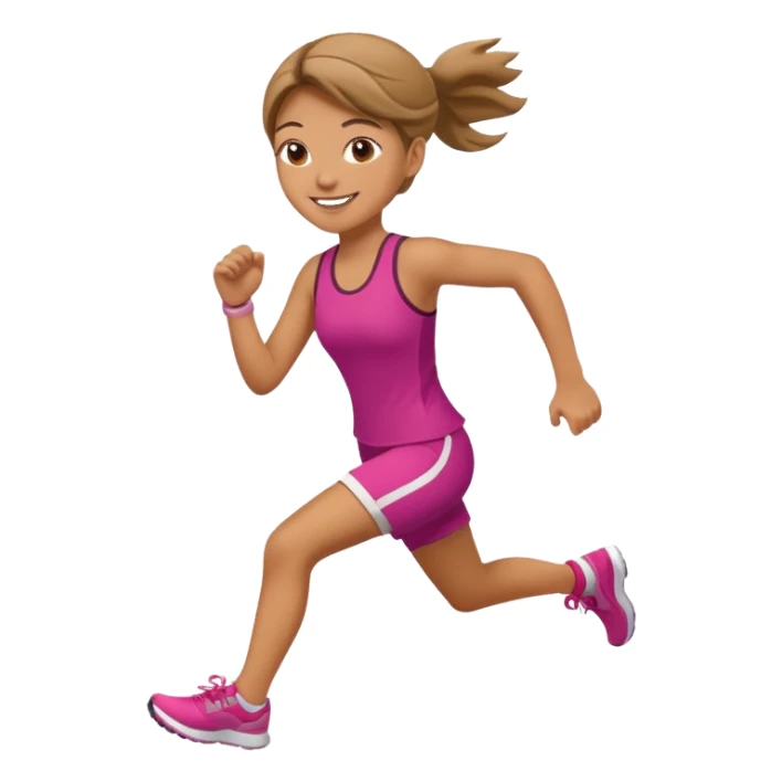 girl running sticker