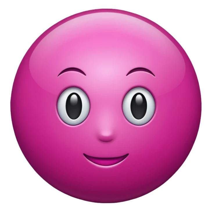 magenta color sphere. Negative : Emoji. sticker