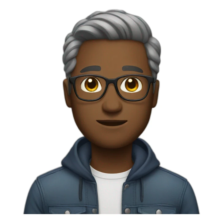 Man wearing clothes sticker