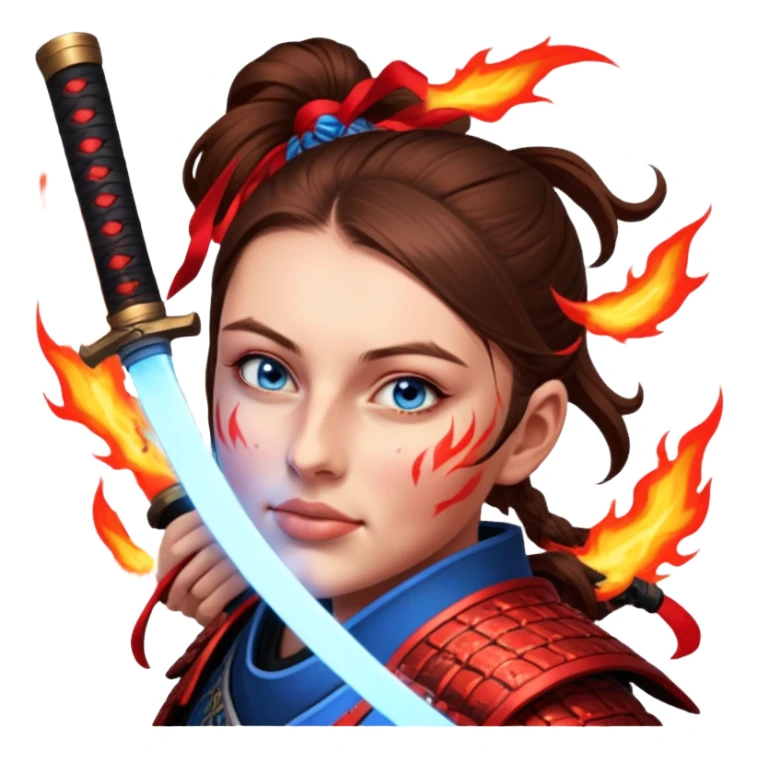 Fire-Wielding Samurai sticker