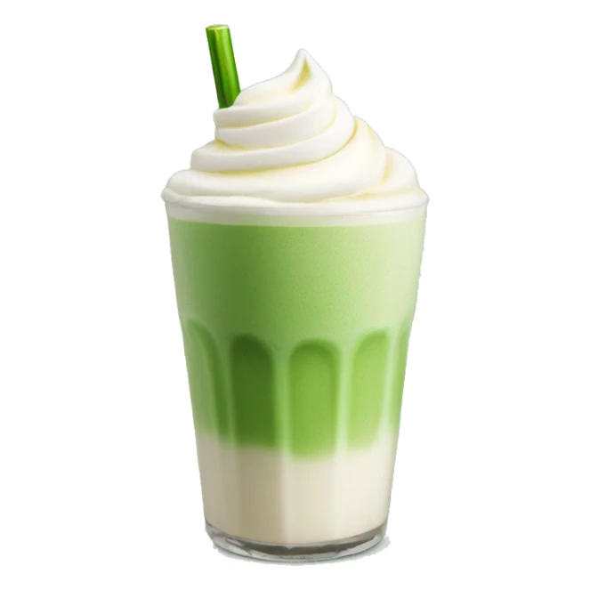 Ice matcha latte with a vanilla cold foam  sticker